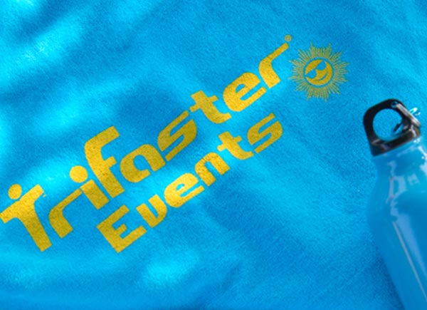 Tri Faster event towel
